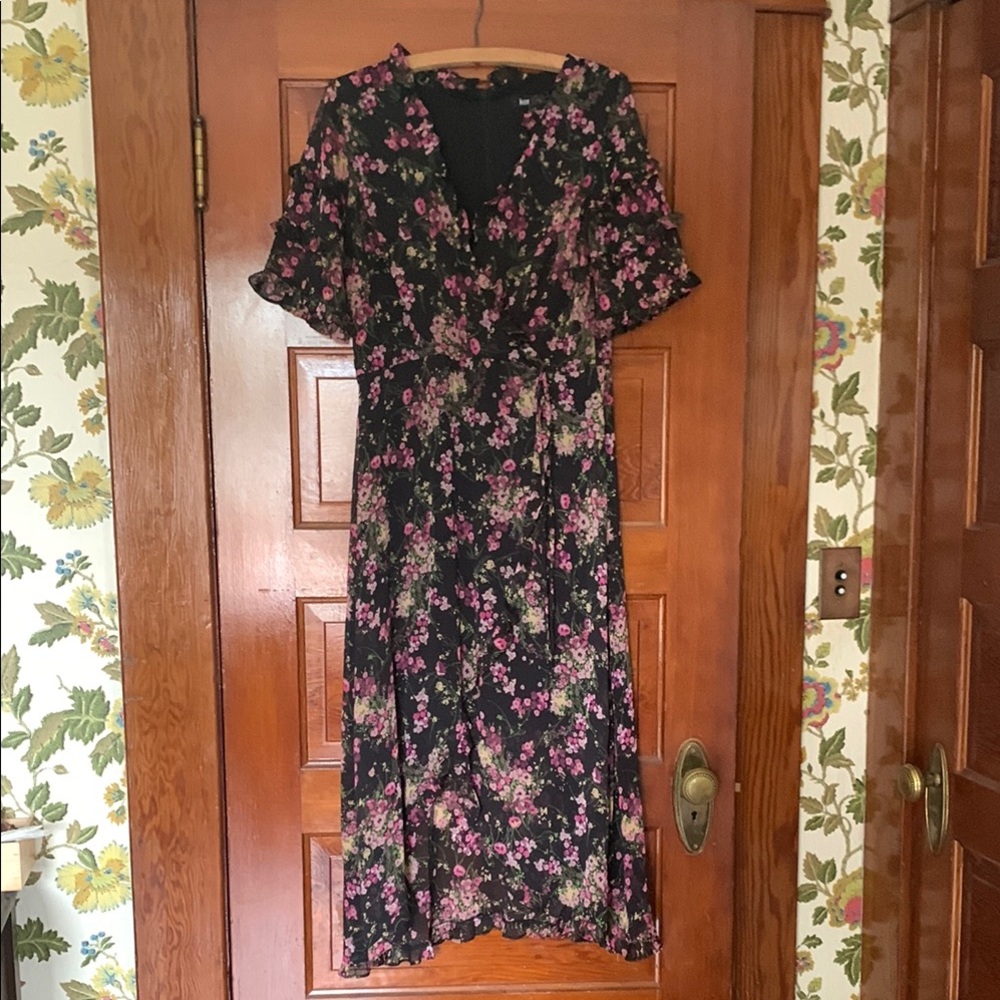 Floral Black Dress